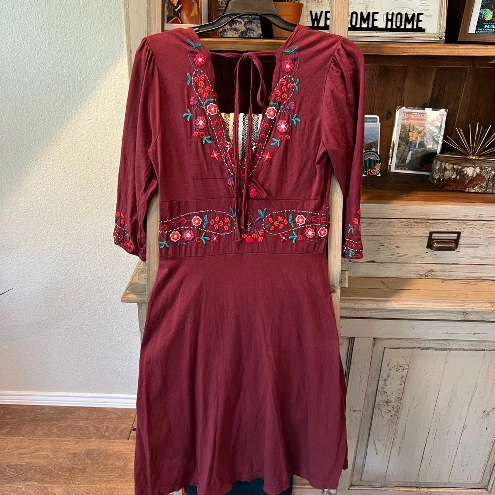 Johnny Was women’s cotton floral stitched dress size small - Picture 7 of 10
